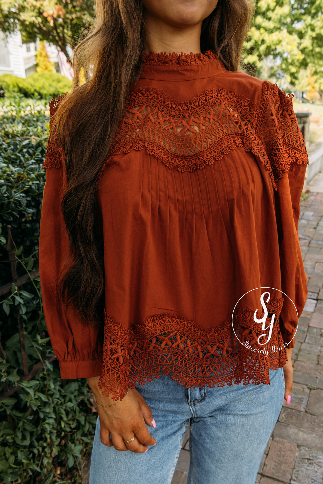 Lace Love Top - Clay