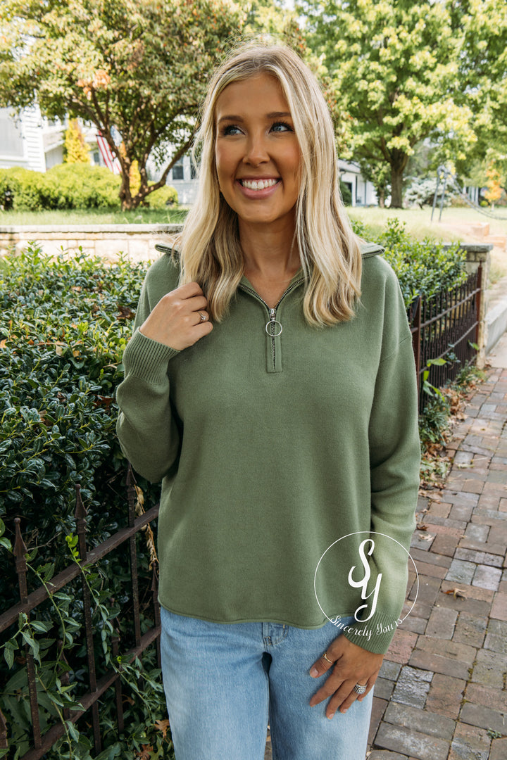 Soft Spot Pullover - Olive