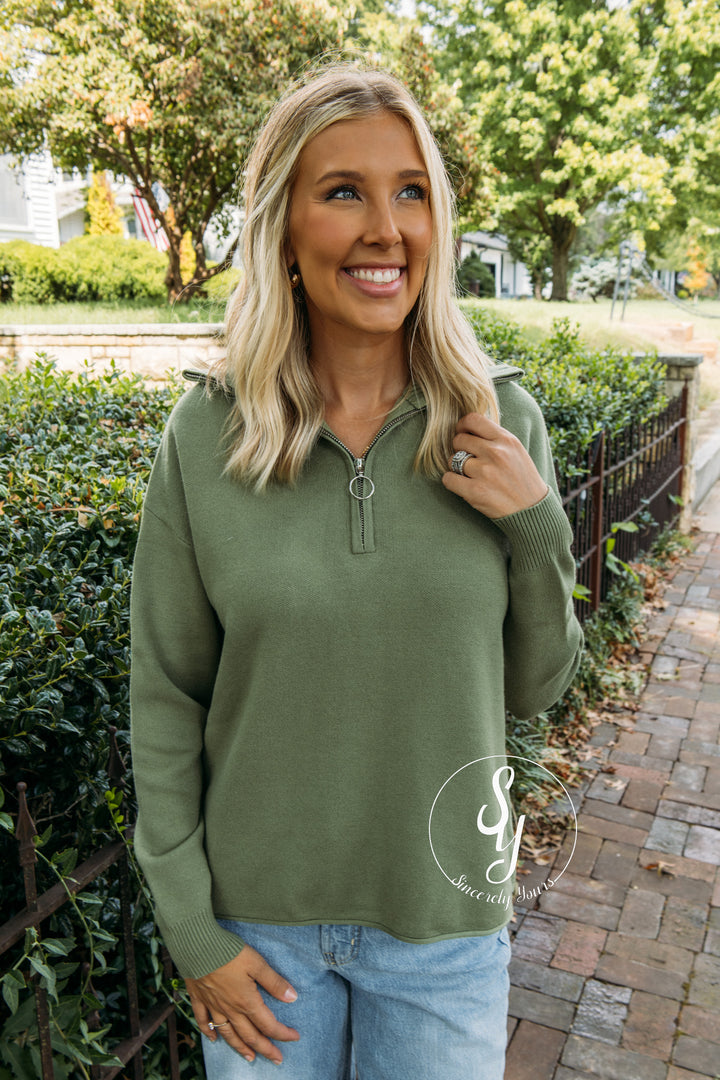 Soft Spot Pullover - Olive