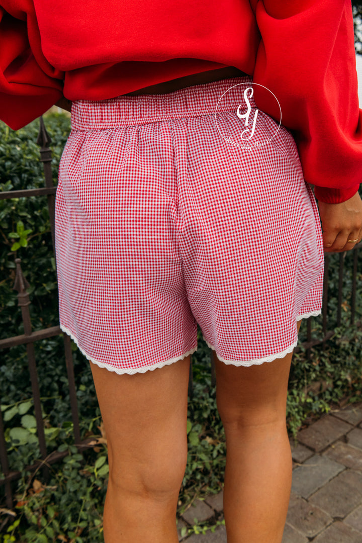 Stadium Style Shorts - Red
