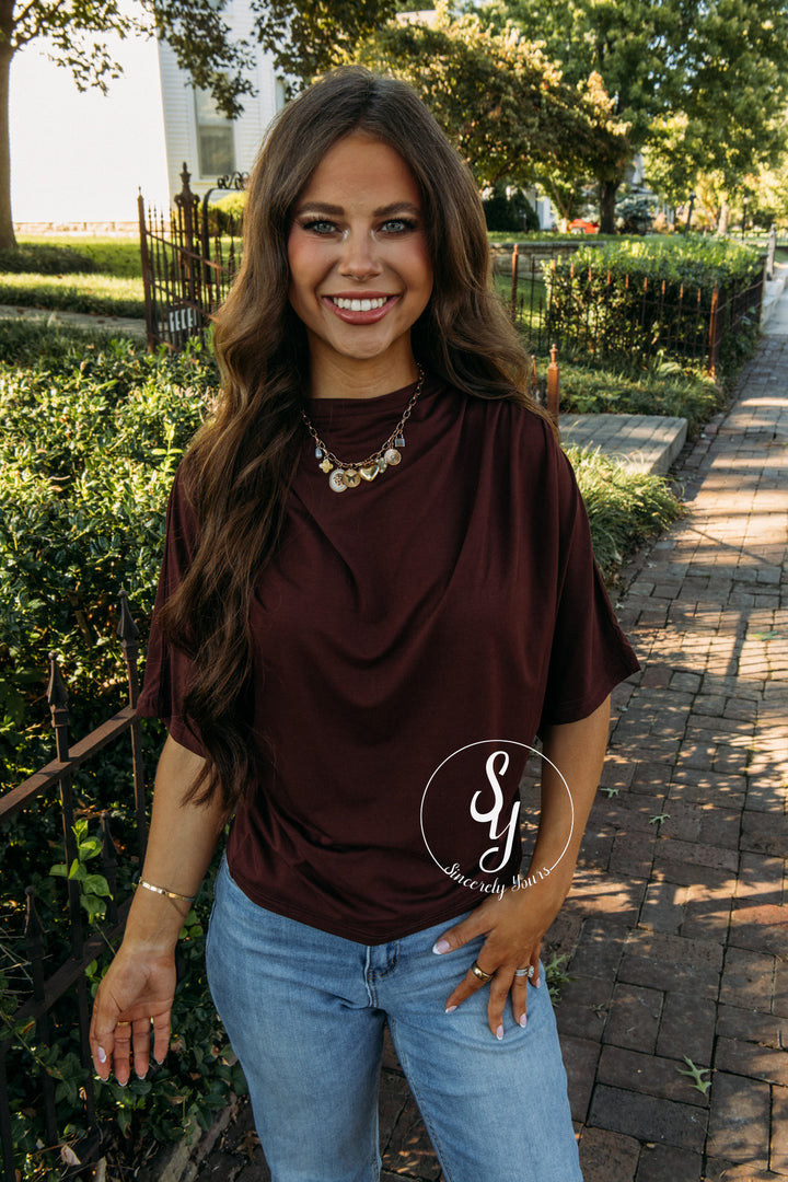 Ever So Cutie Top - Wine