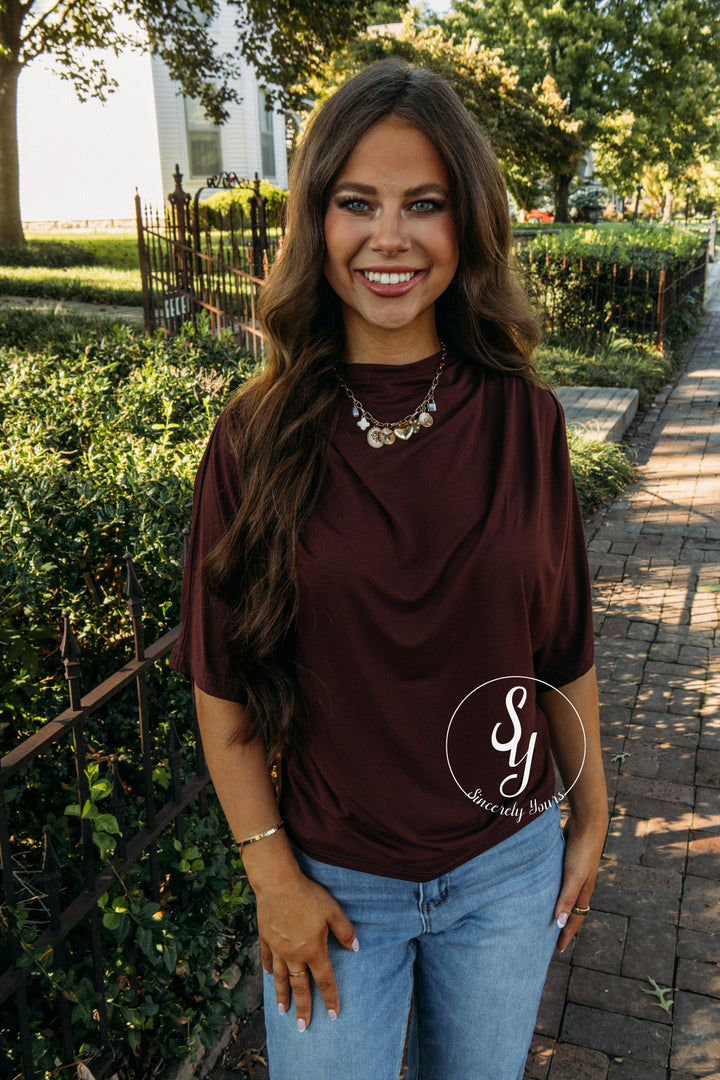 Ever So Cutie Top - Wine