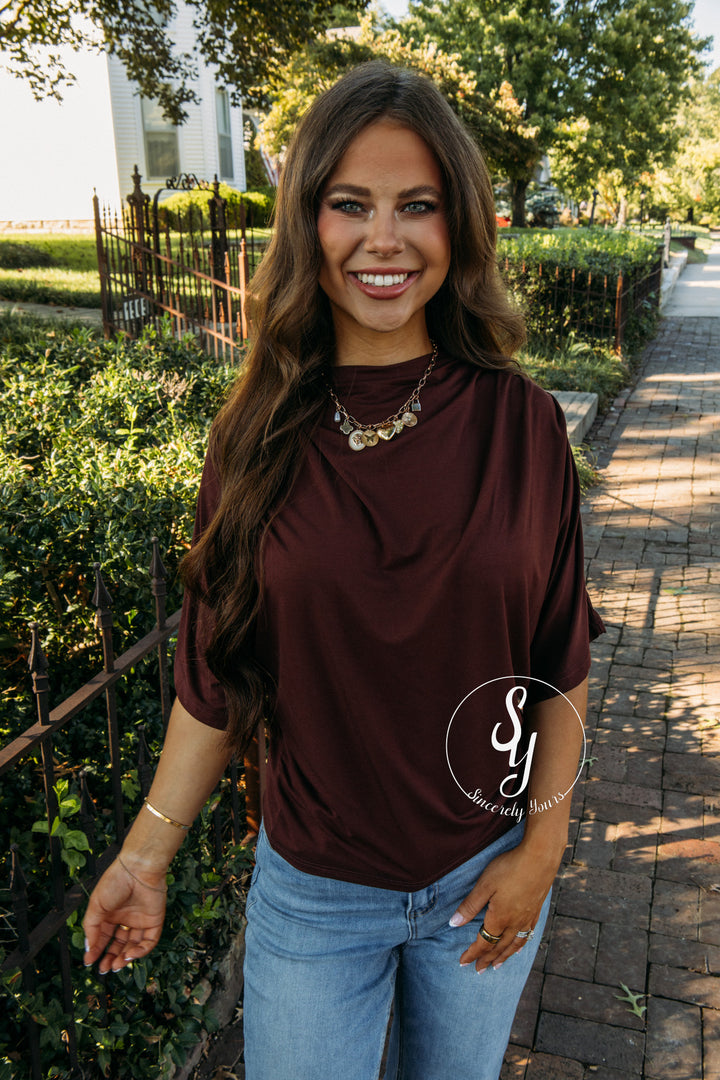 Ever So Cutie Top - Wine