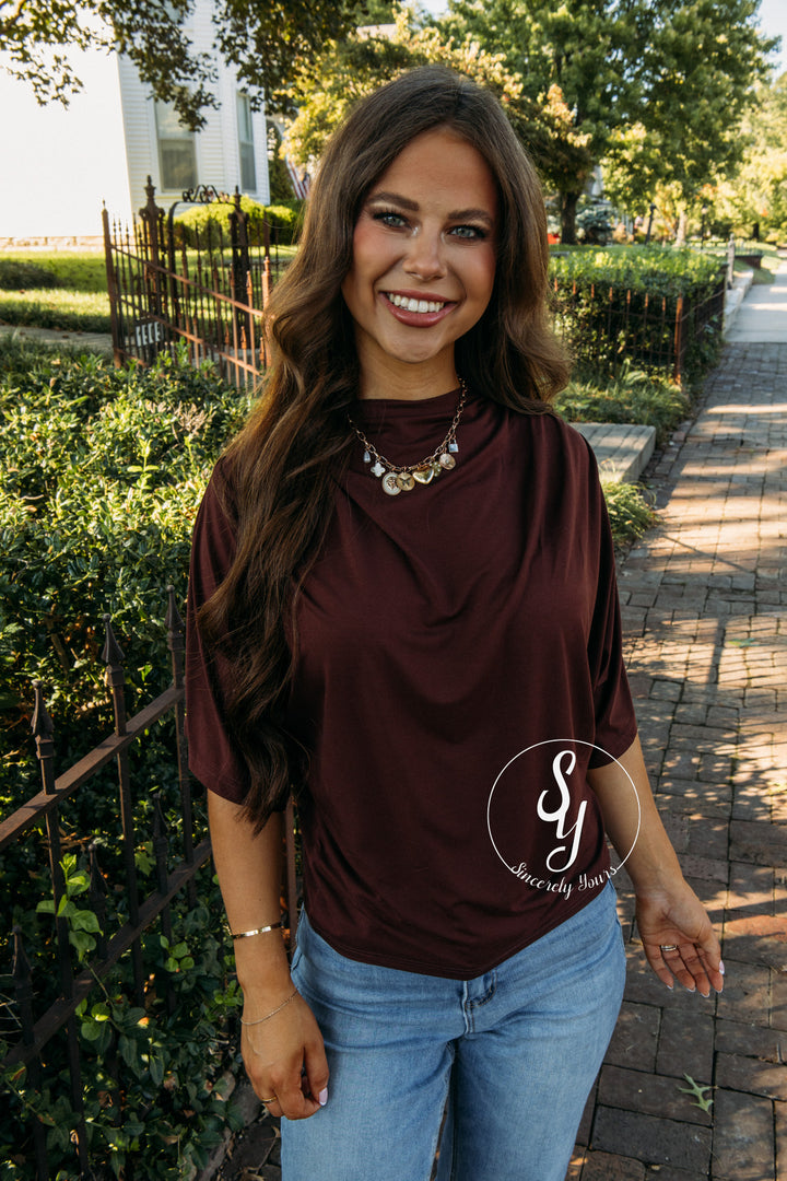 Ever So Cutie Top - Wine