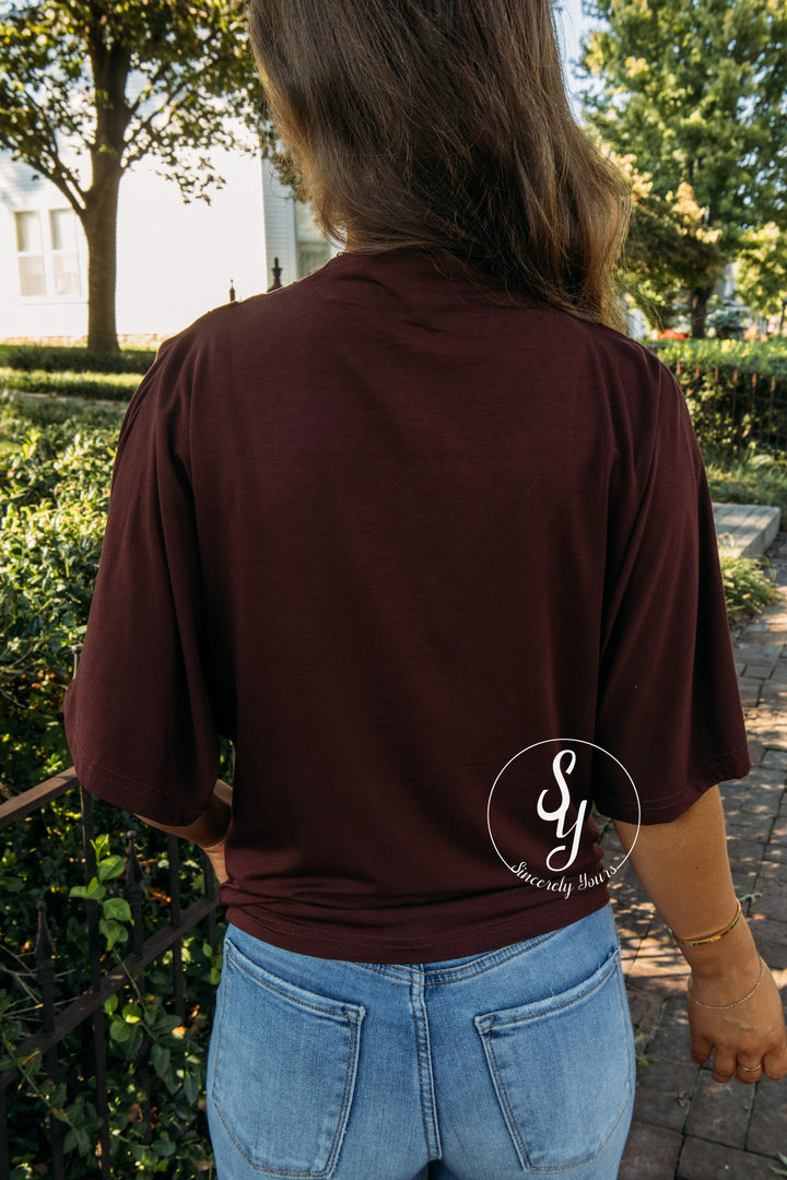 Ever So Cutie Top - Wine