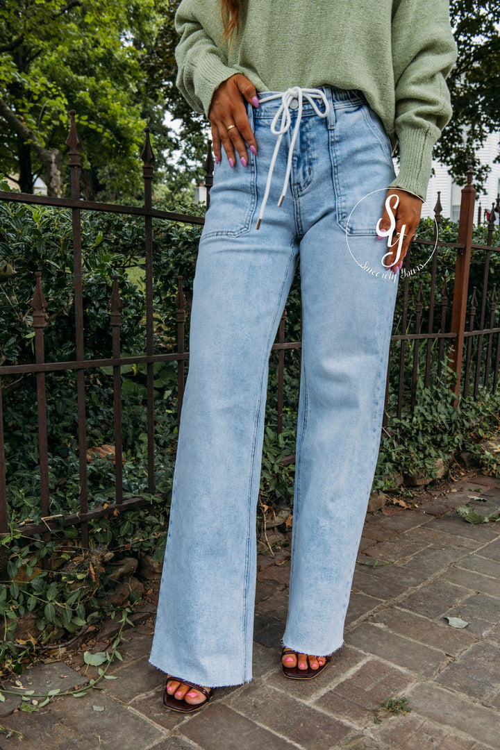 Amara High Rise Denim - Clearly