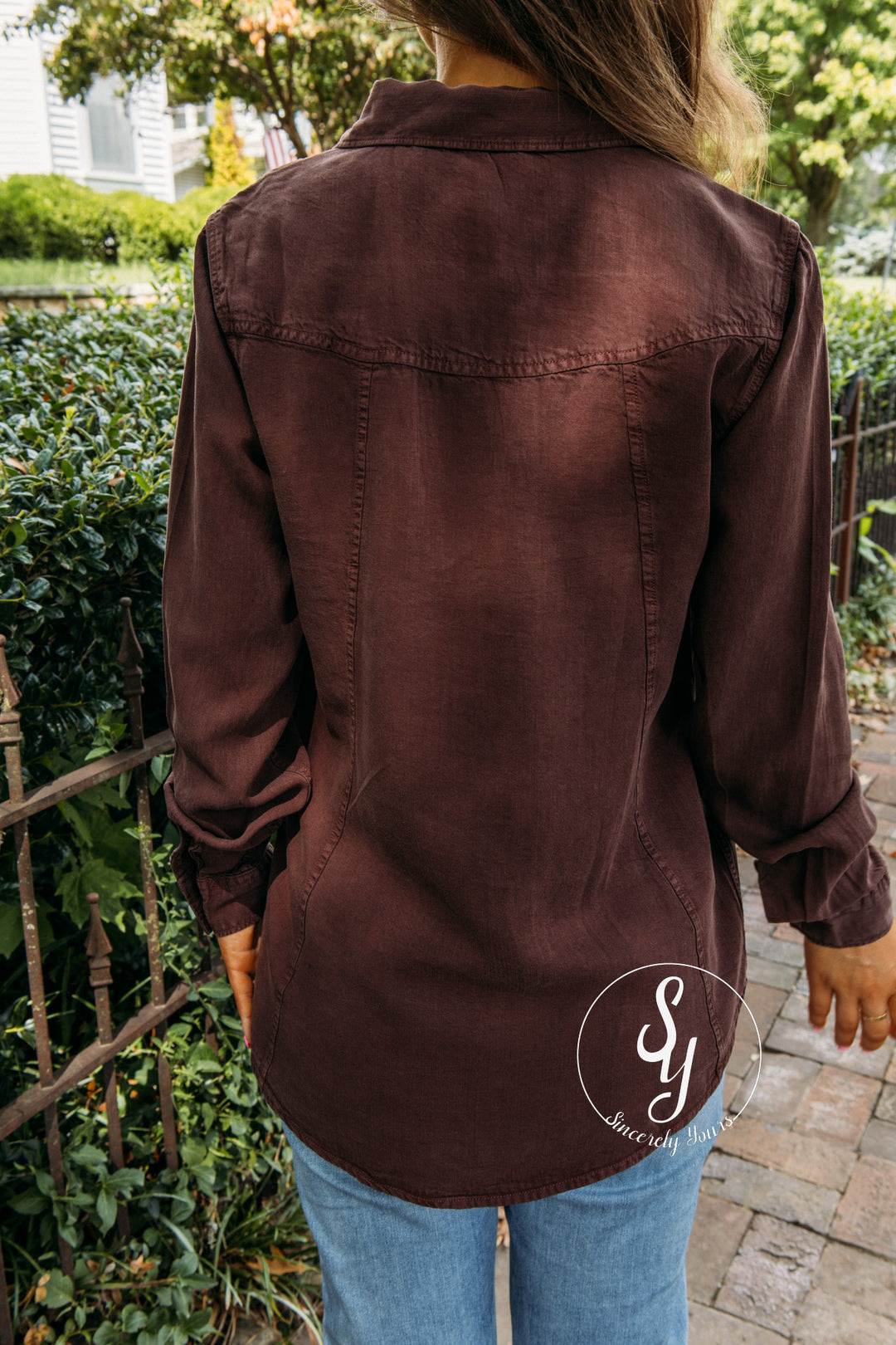 Covered In Cute Top - Deep Mahogany