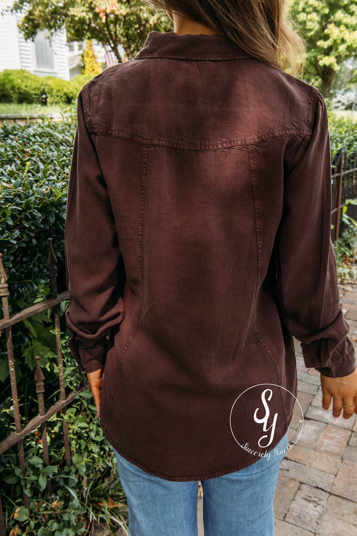 Covered In Cute Top - Deep Mahogany