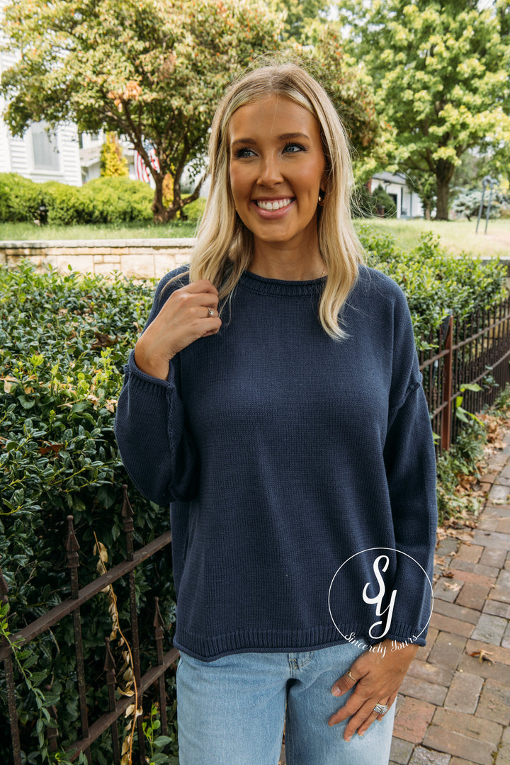 Hug In A Sweater - Navy
