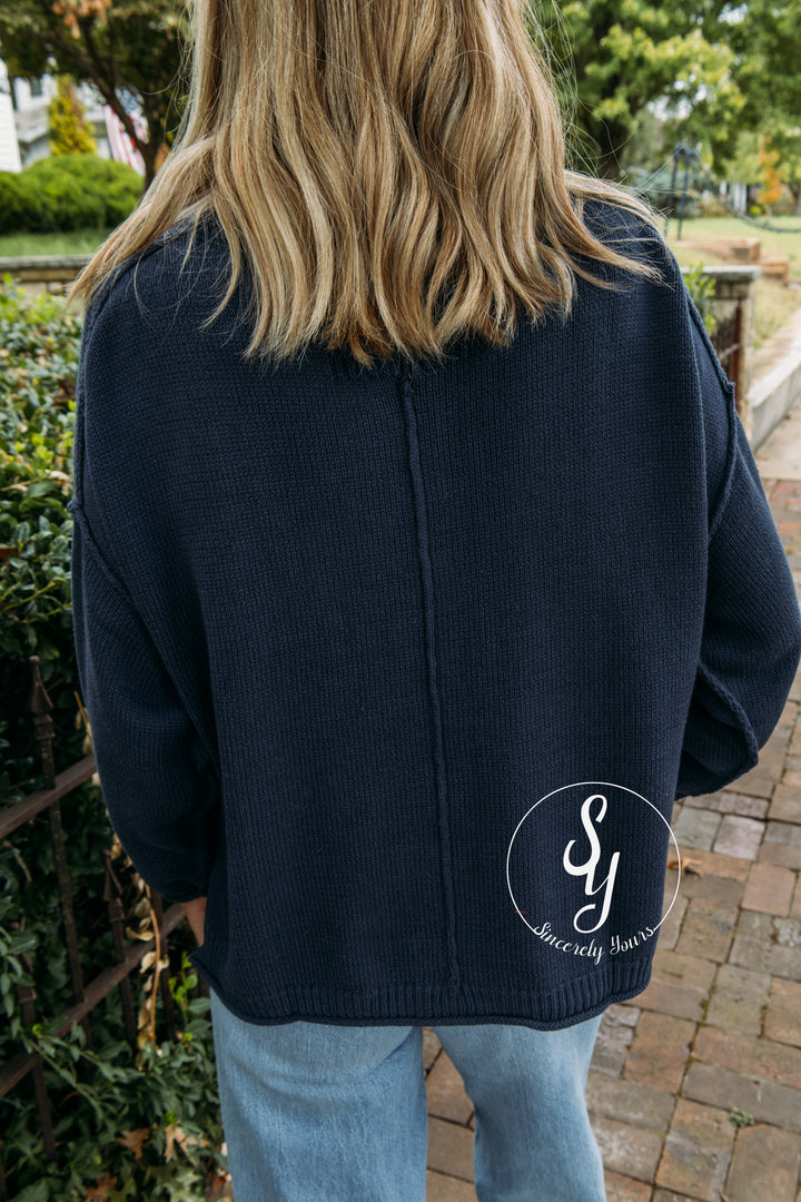 Hug In A Sweater - Navy