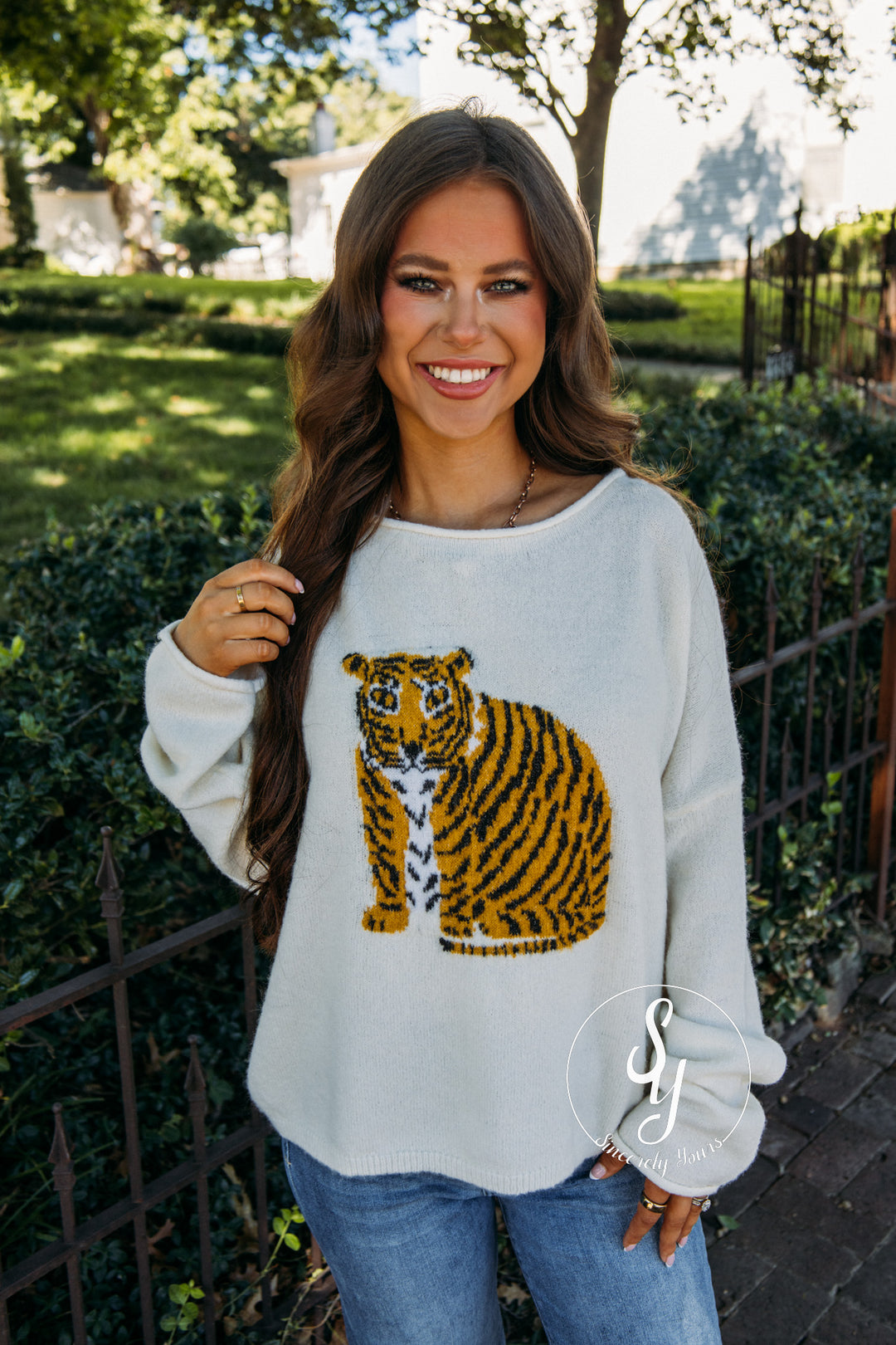 Tiger Country Sweater - Cream