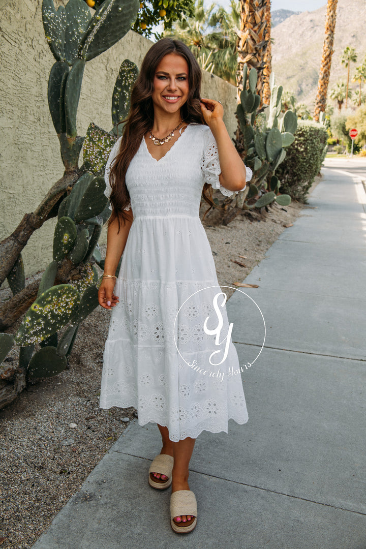 Whisk Me Away Dress - White