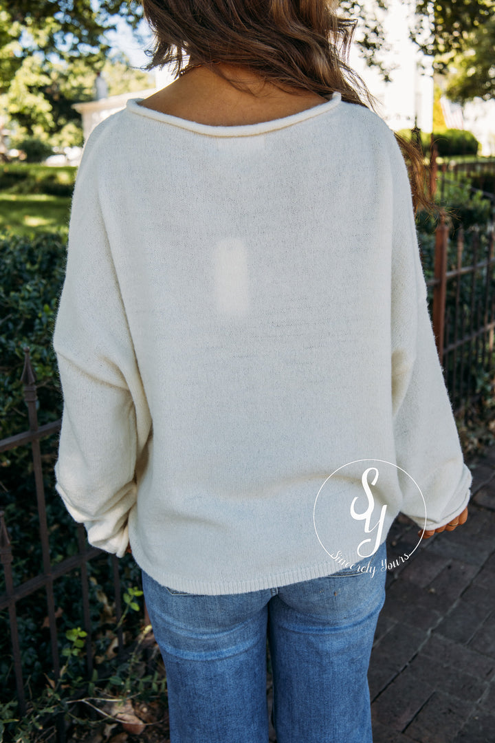 Tiger Country Sweater - Cream