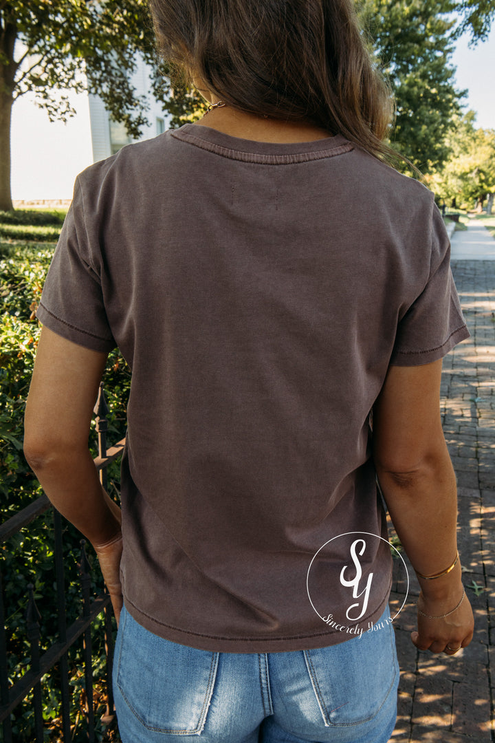 Asher Tee - Deep Mahogany