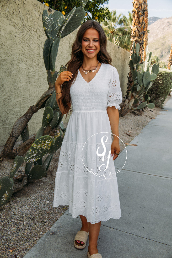 Whisk Me Away Dress - White