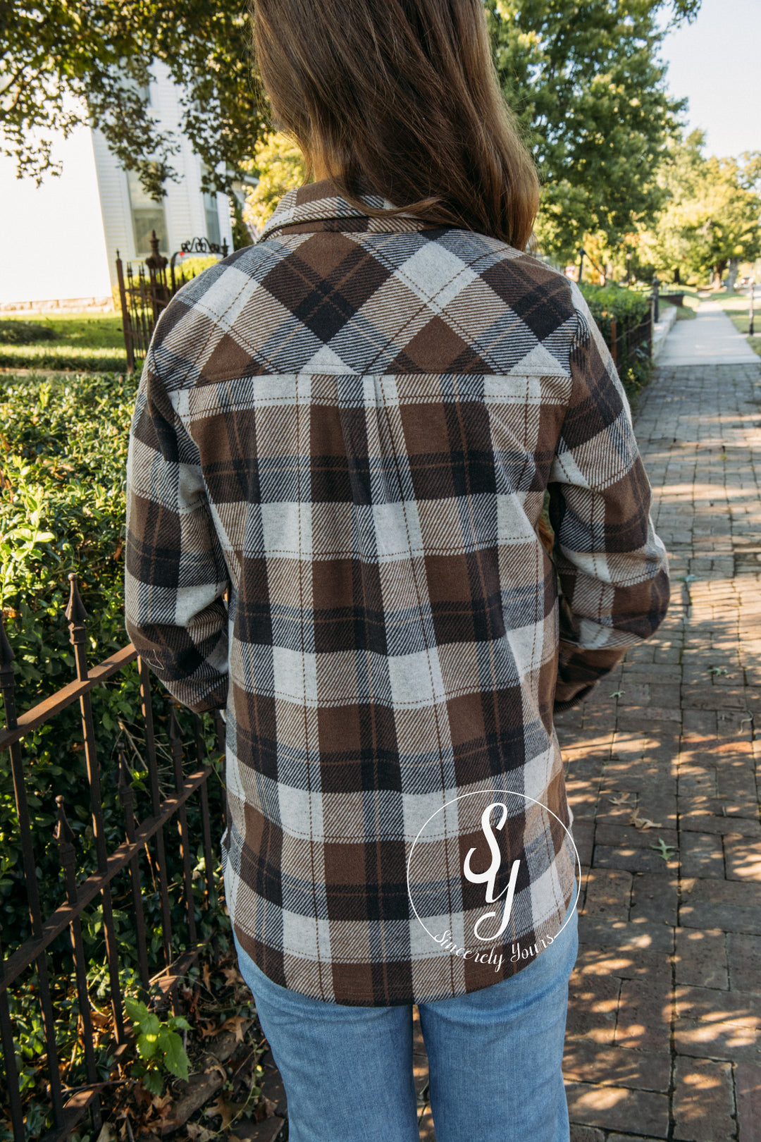 Lewis Flannel - Cream Brown Plaid