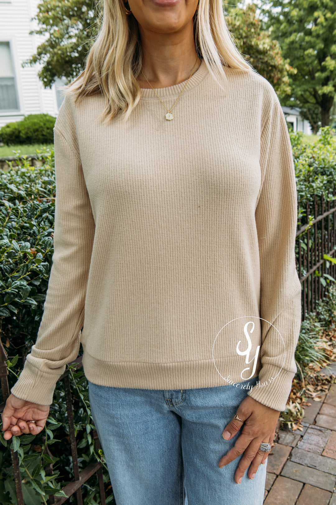 Lots Of Cozy Top - Light Taupe