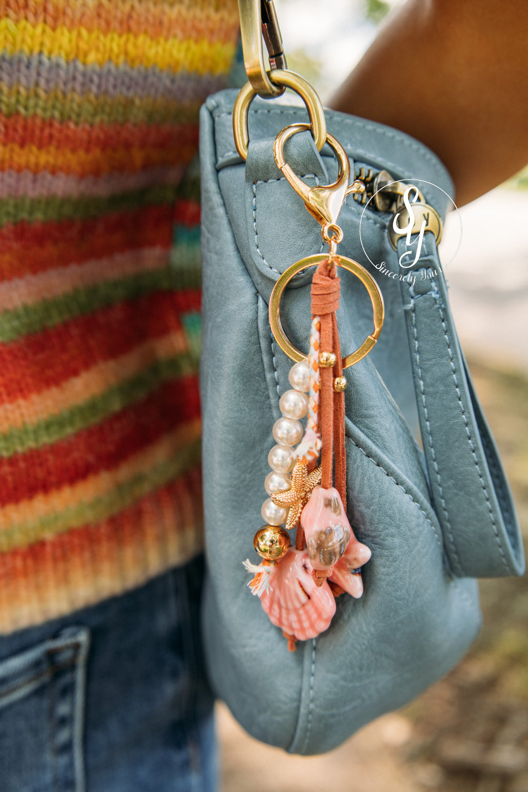 Pink Shells Bag Charm