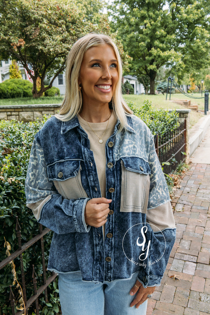 Covered In Cute Jacket - Indigo