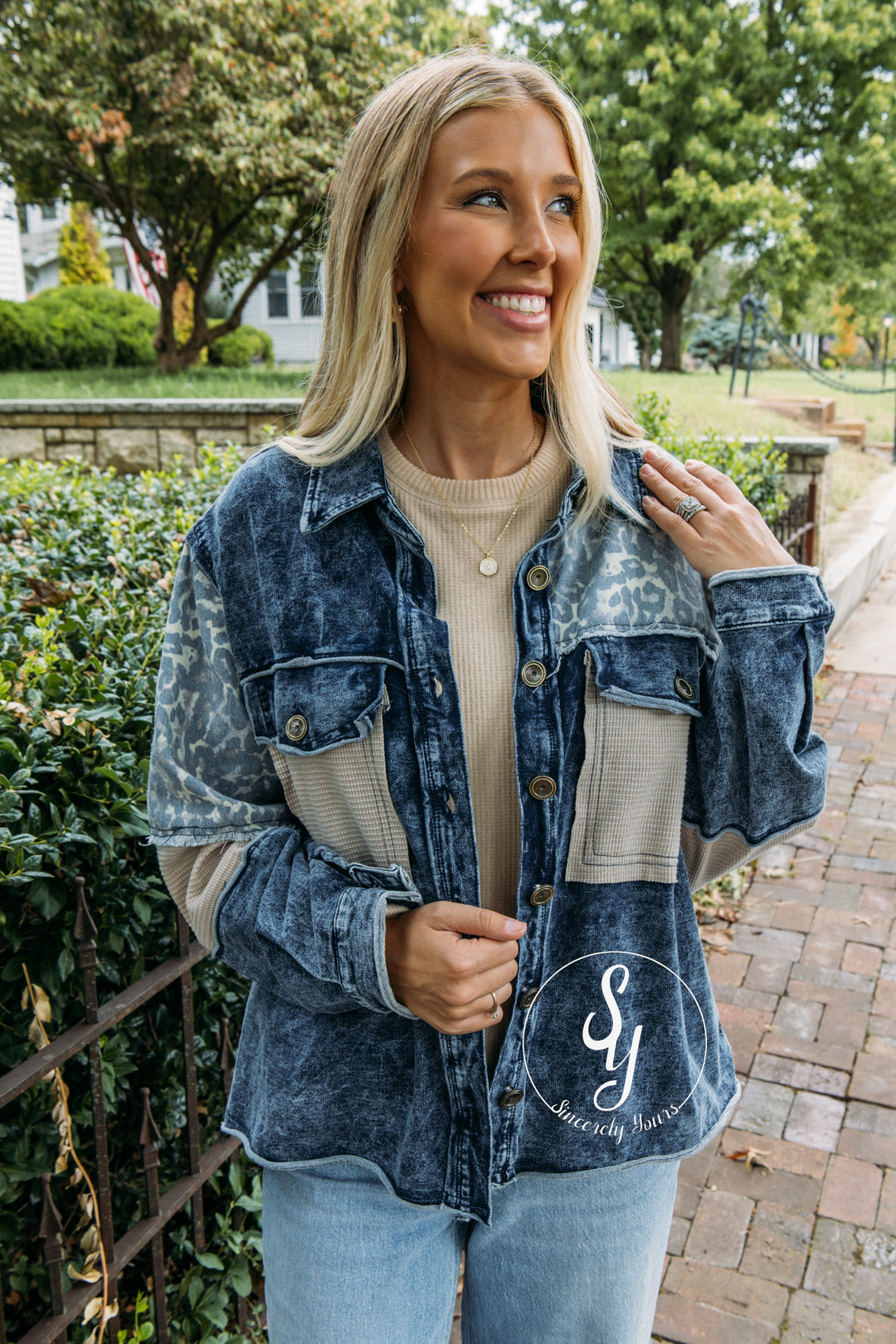 Covered In Cute Jacket - Indigo