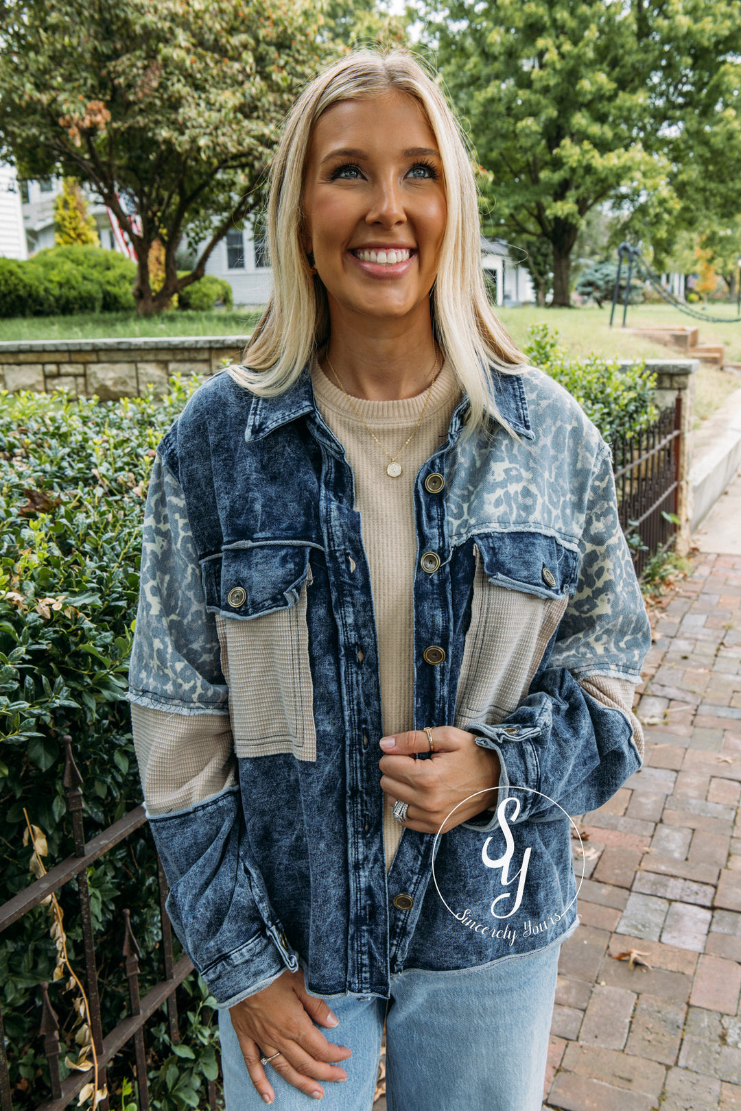Covered In Cute Jacket - Indigo
