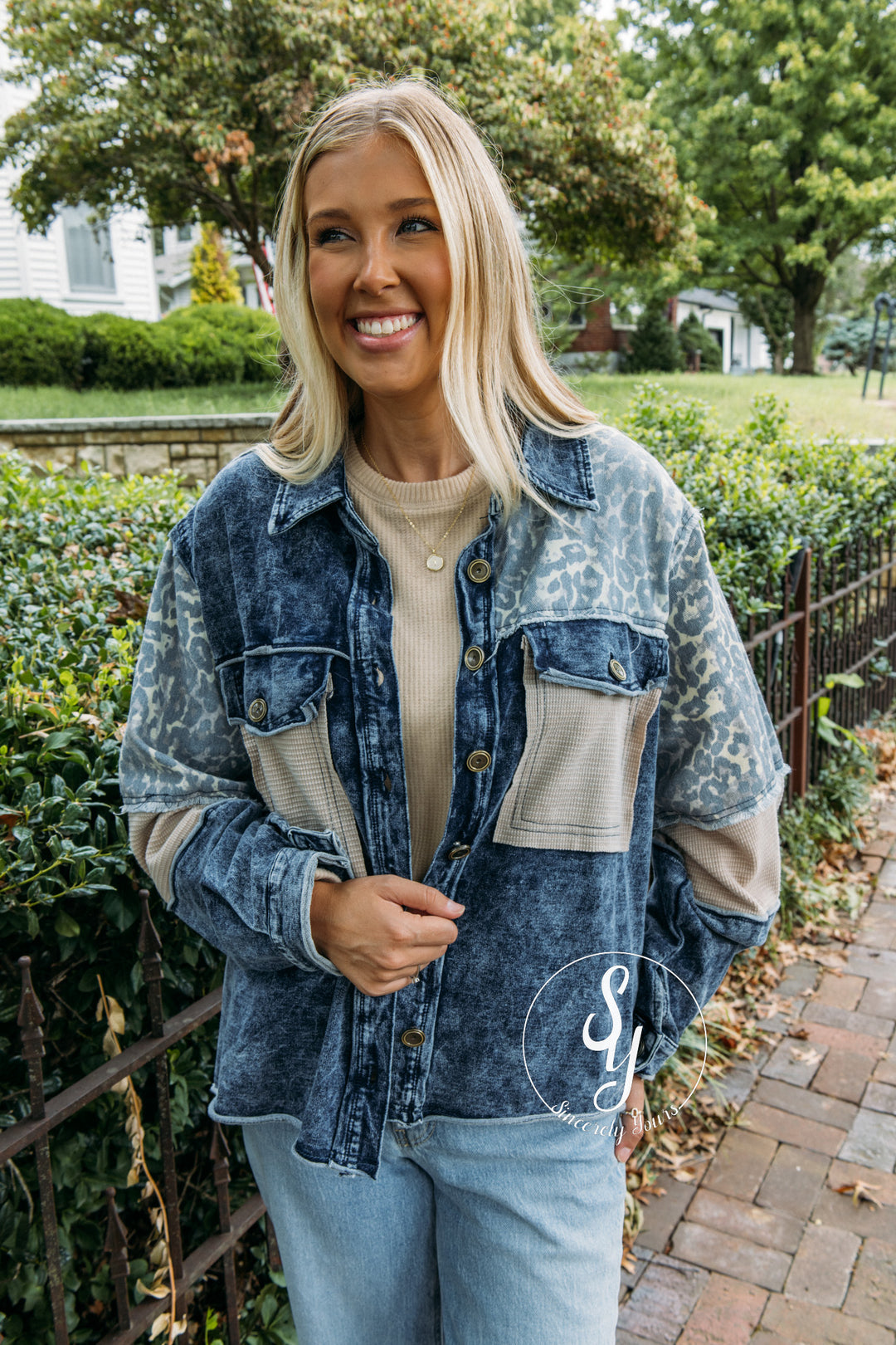 Covered In Cute Jacket - Indigo