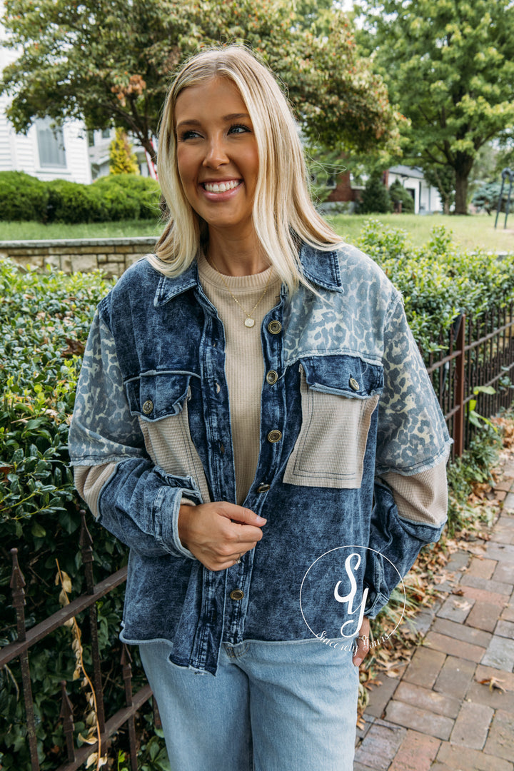 Covered In Cute Jacket - Indigo