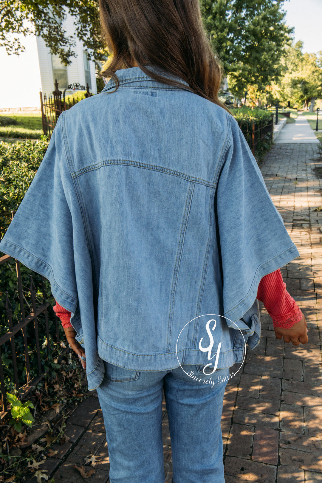 Chic And Cute Jacket - Washed Denim