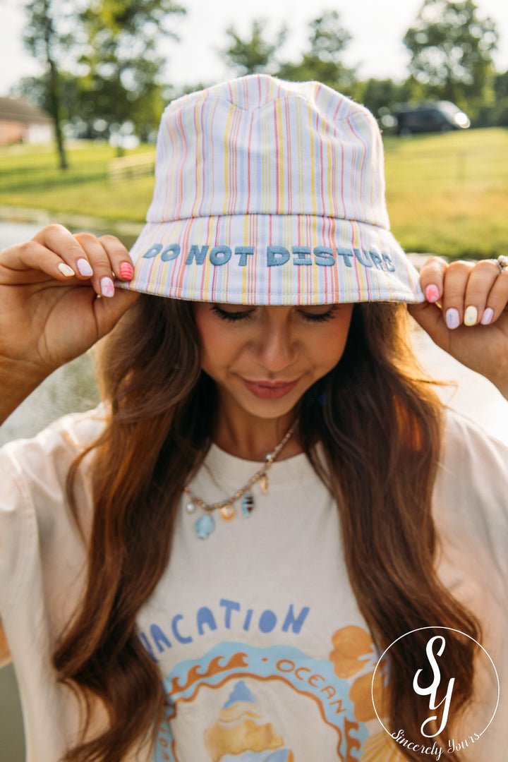 Do Not Disturb Bucket Hat - Multi Stripes