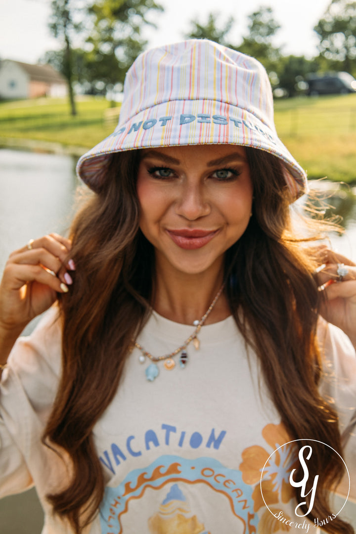 Do Not Disturb Bucket Hat - Multi Stripes