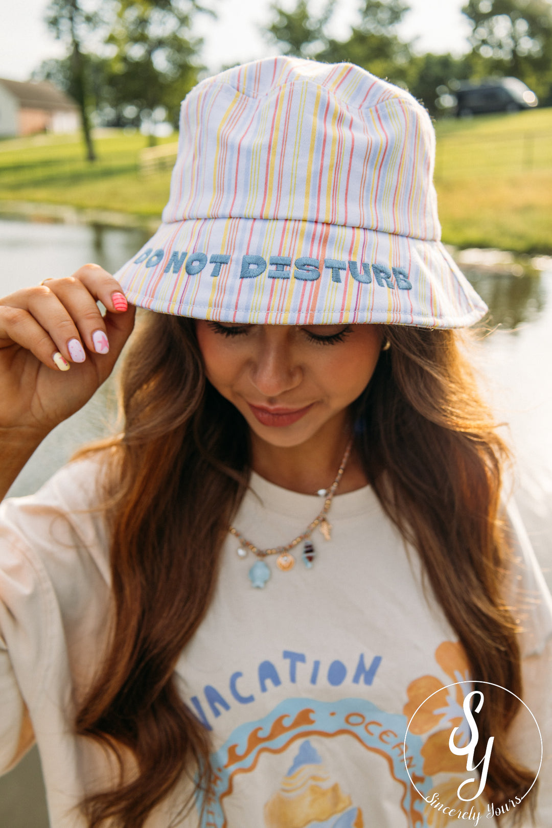 Do Not Disturb Bucket Hat - Multi Stripes
