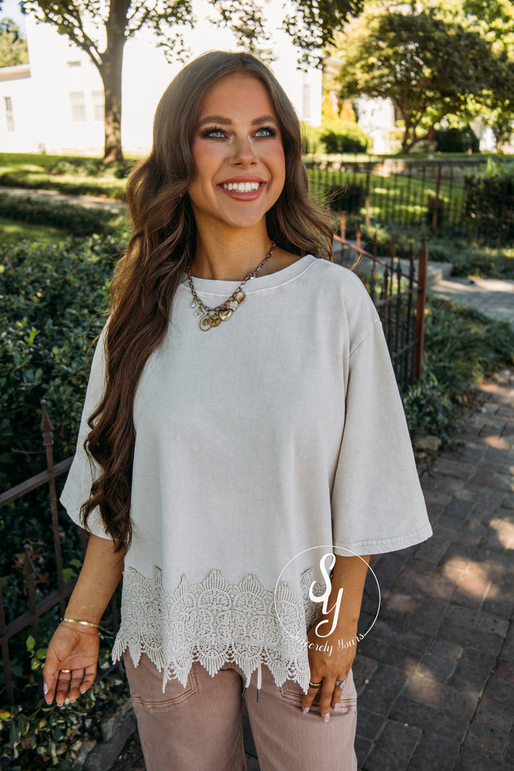 Flirty Love Top - Ecru