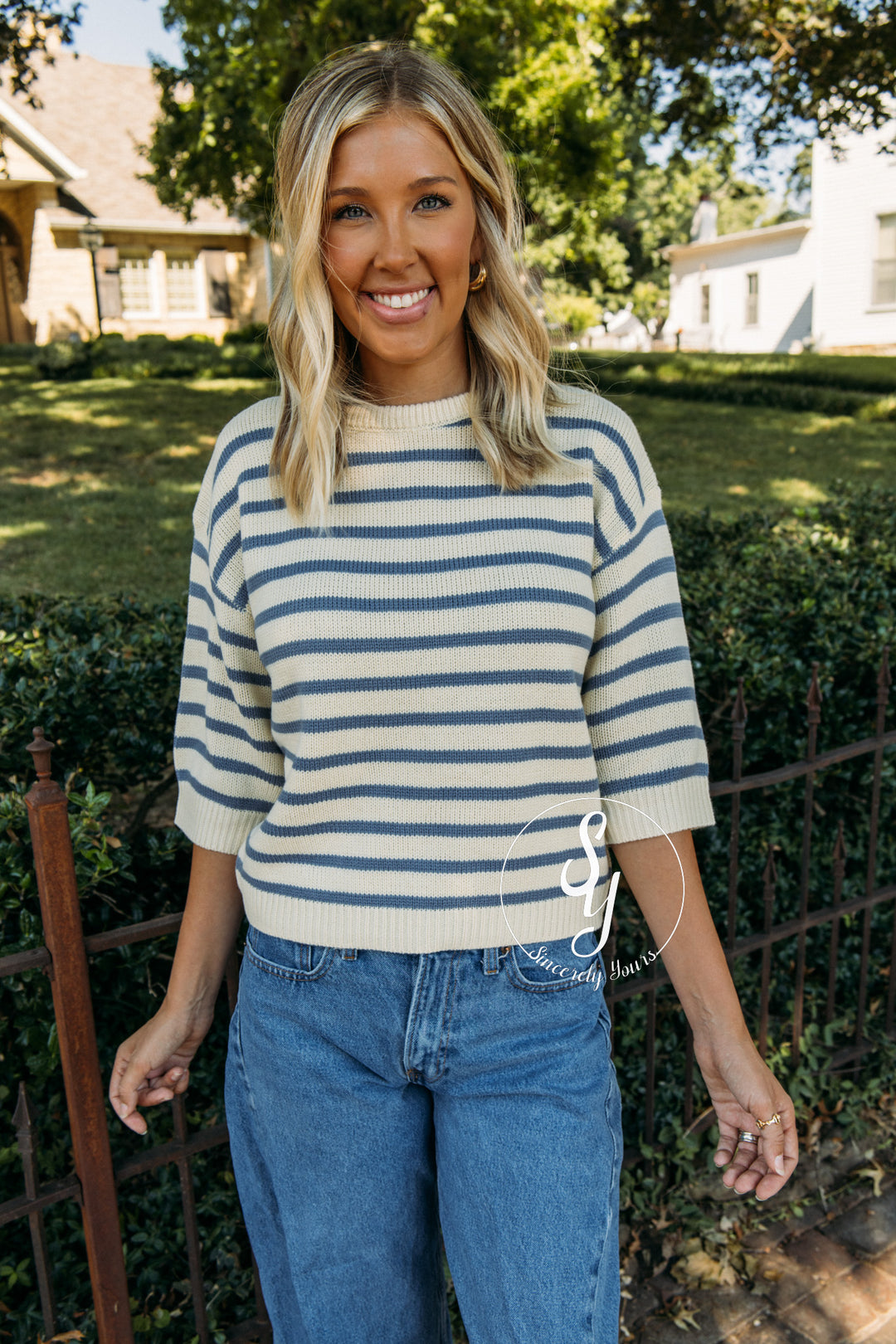 Stripe It Fun Sweater - Butter Yellow