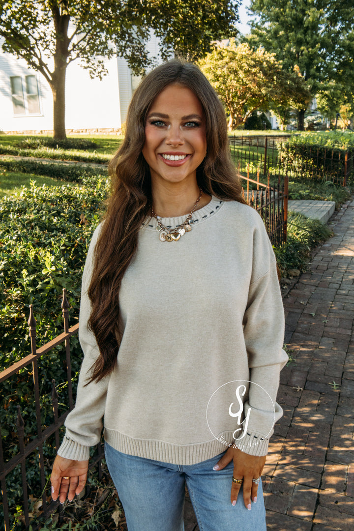 Cafe Cuddles Sweater - Taupe