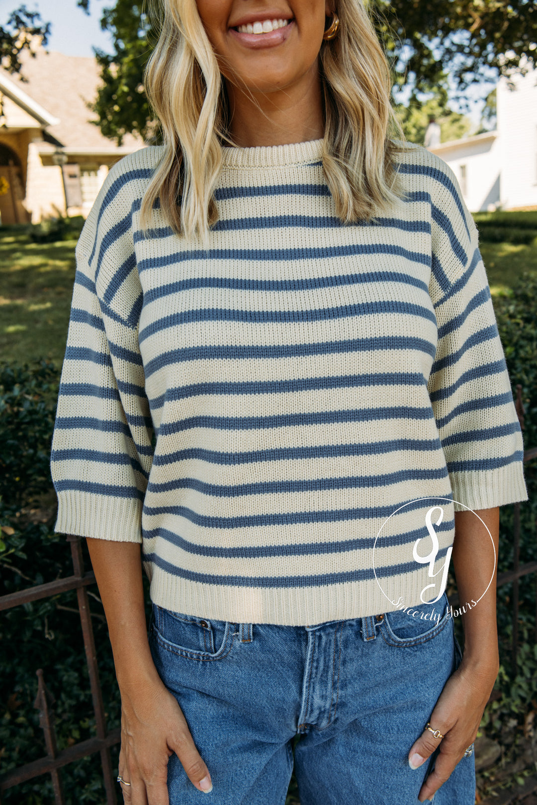Stripe It Fun Sweater - Butter Yellow