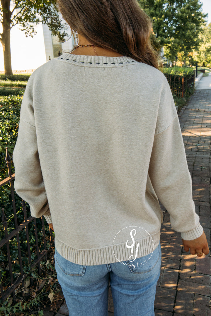 Cafe Cuddles Sweater - Taupe