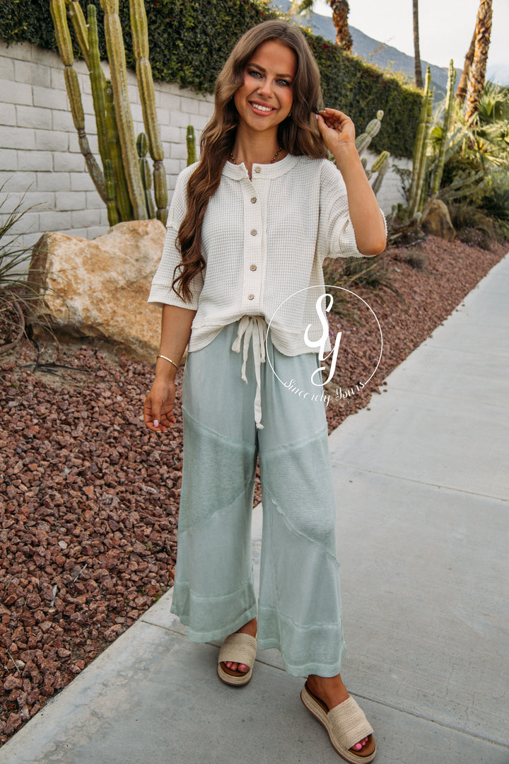Weekend Plans Pants - Desert Sage