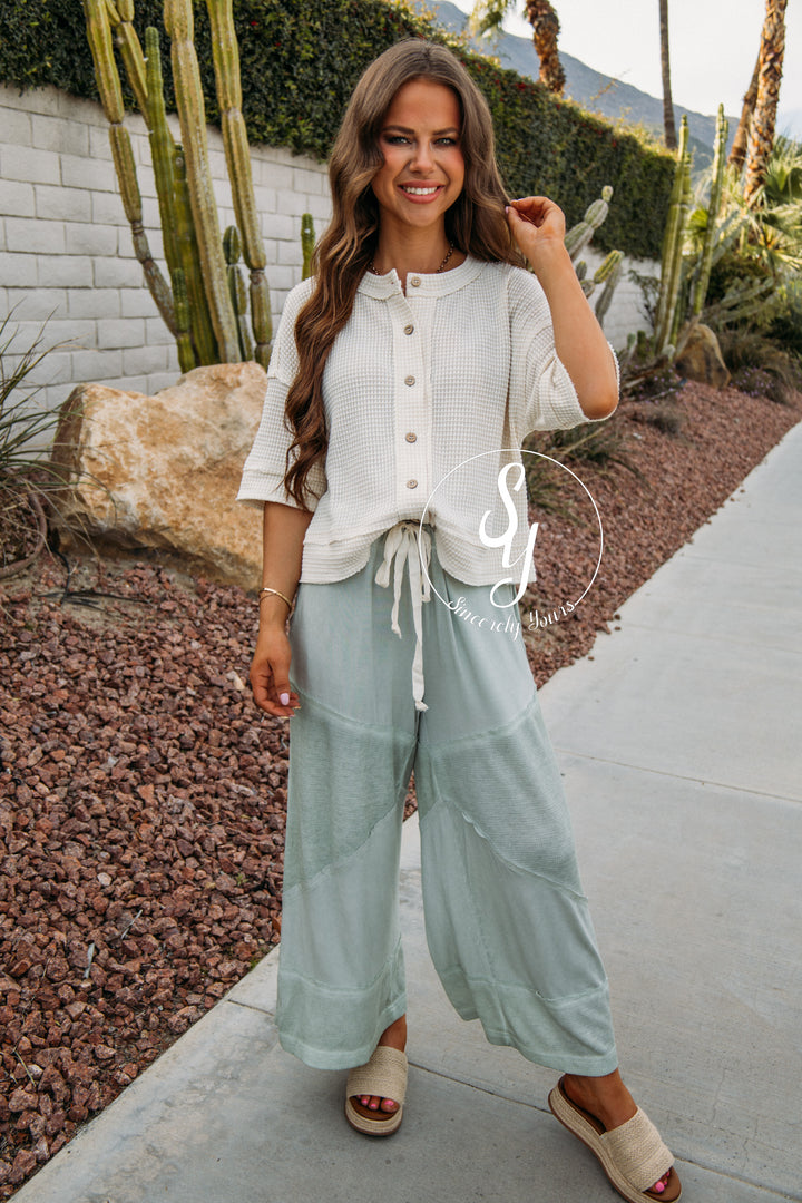 Weekend Plans Pants - Desert Sage