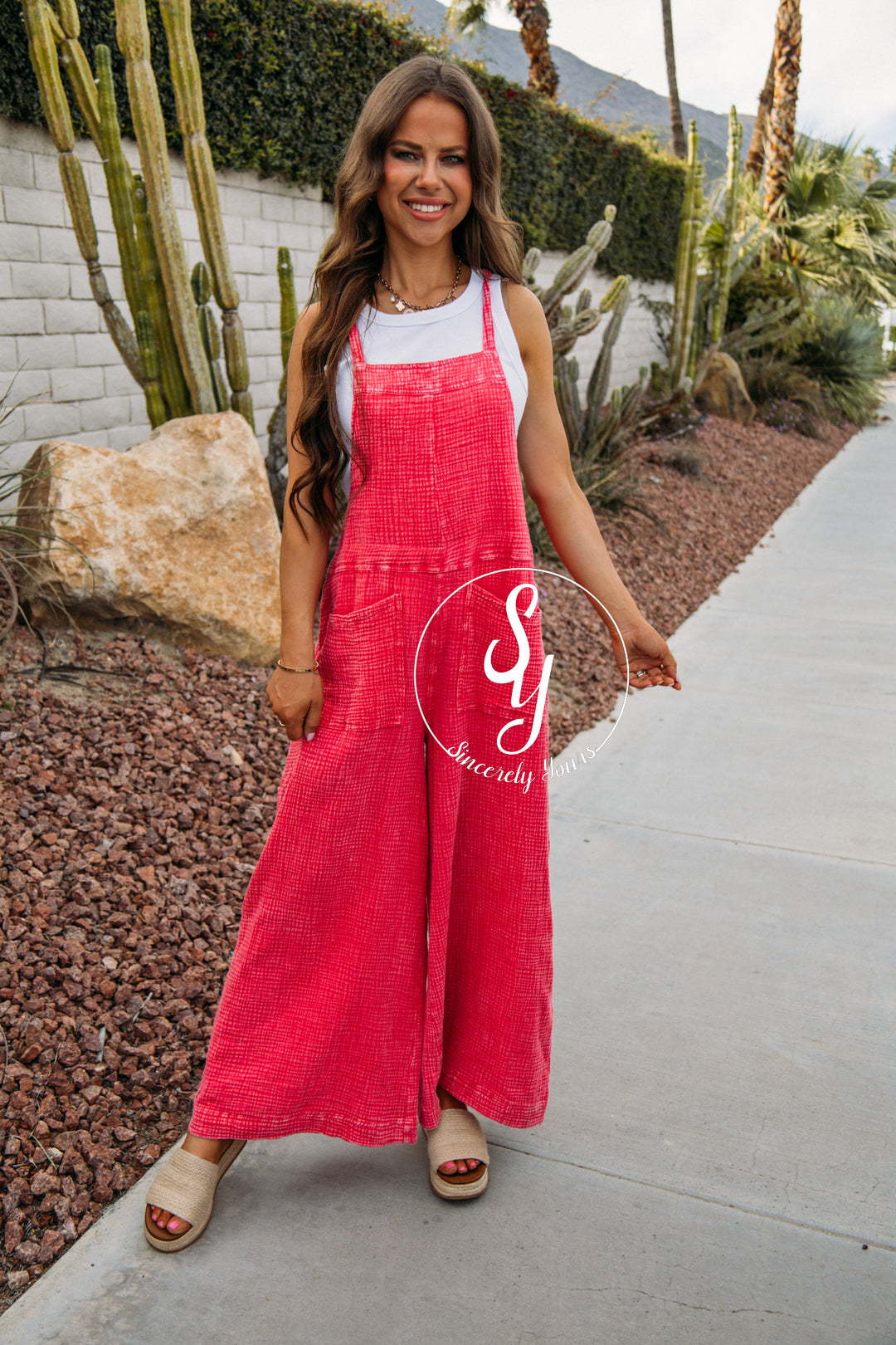 Running Errands Jumpsuit - Bubble Gum