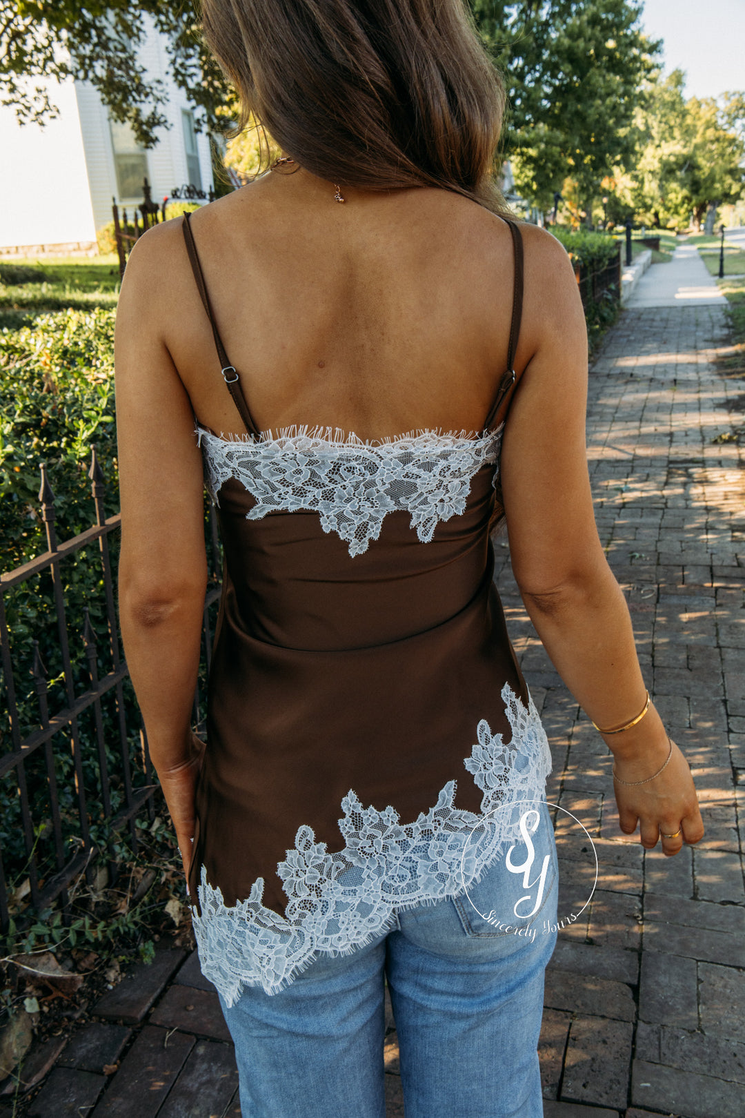 Ever So Upscale Top - Brown/White