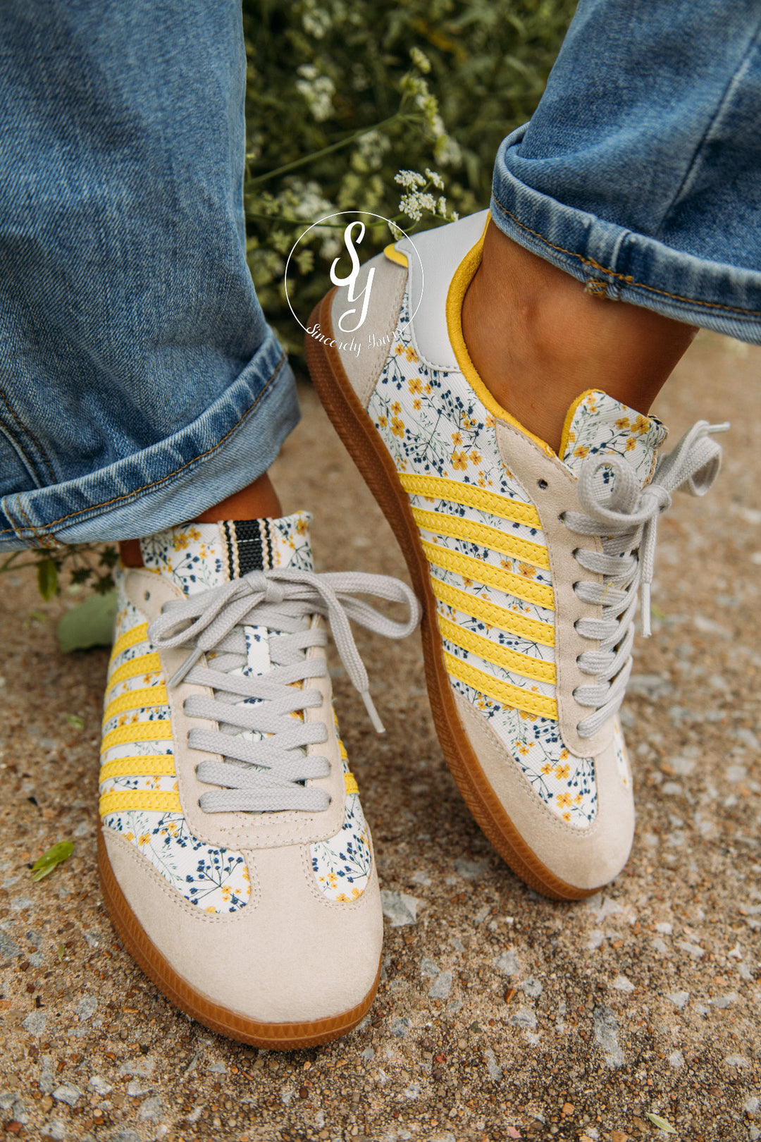 Flower Field Sneaker - Yellow