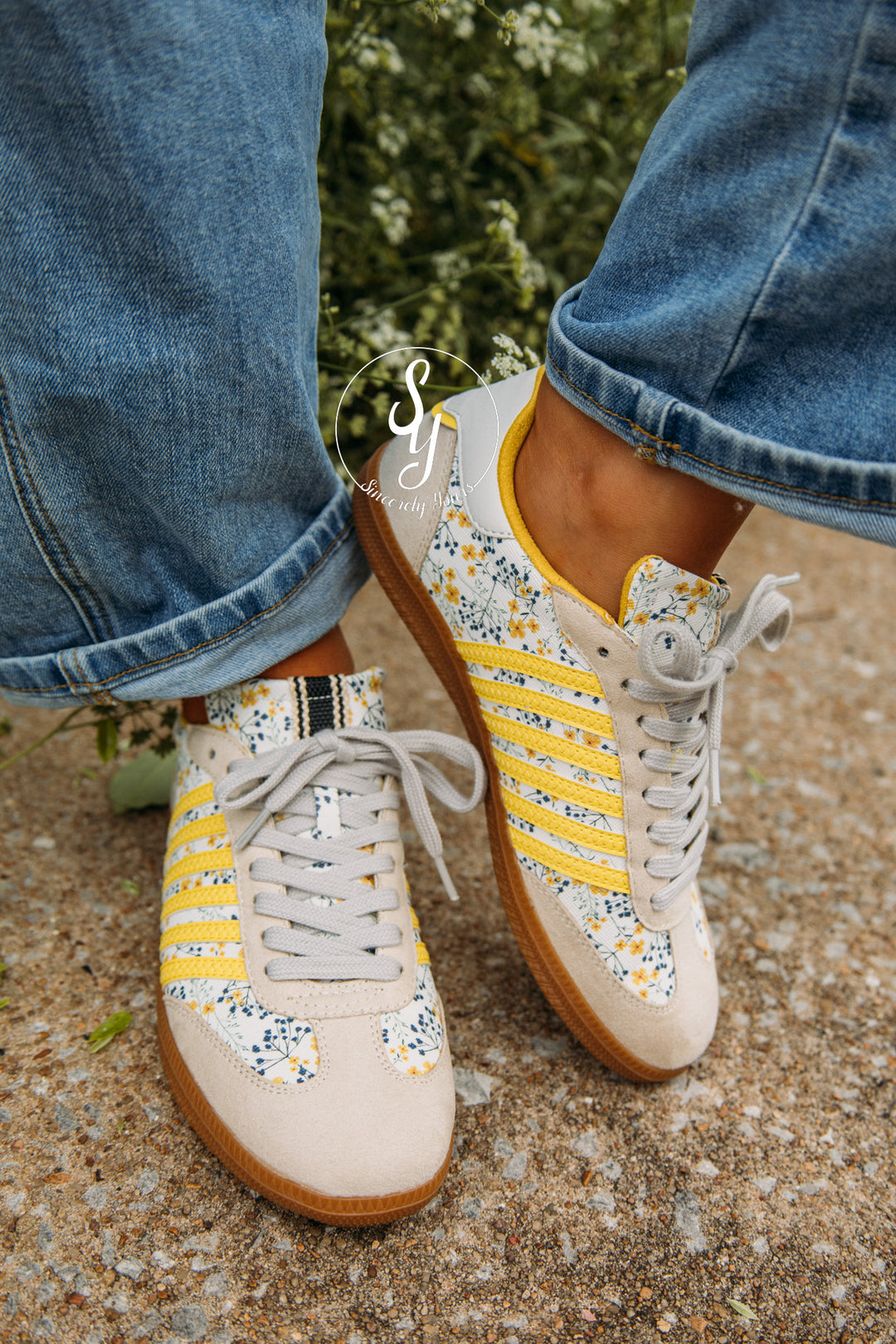 Flower Field Sneaker - Yellow