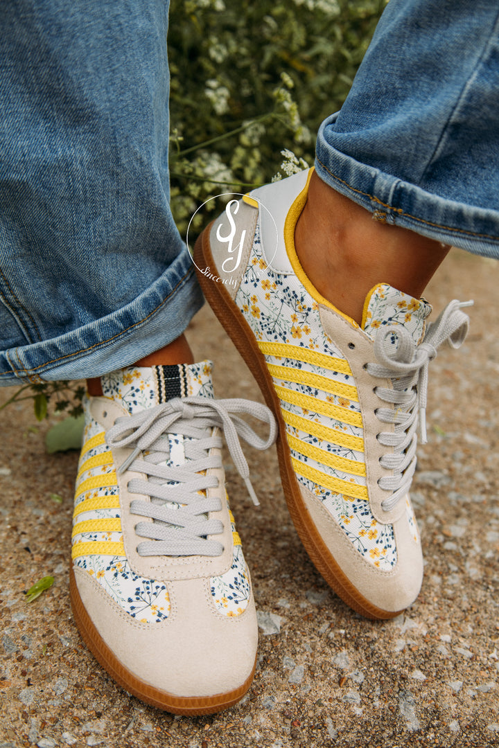 Flower Field Sneaker - Yellow