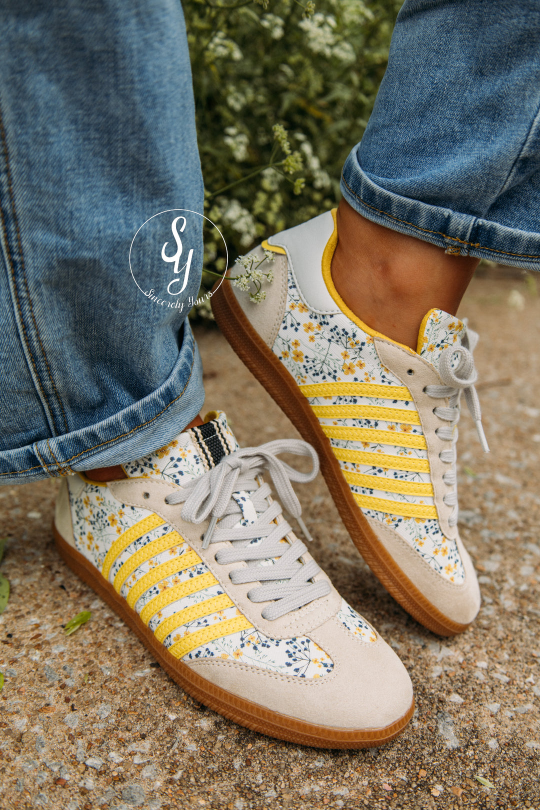 Flower Field Sneaker - Yellow