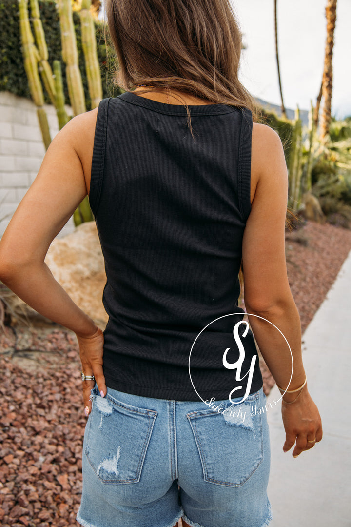 Talk About Adorable Tank - Black