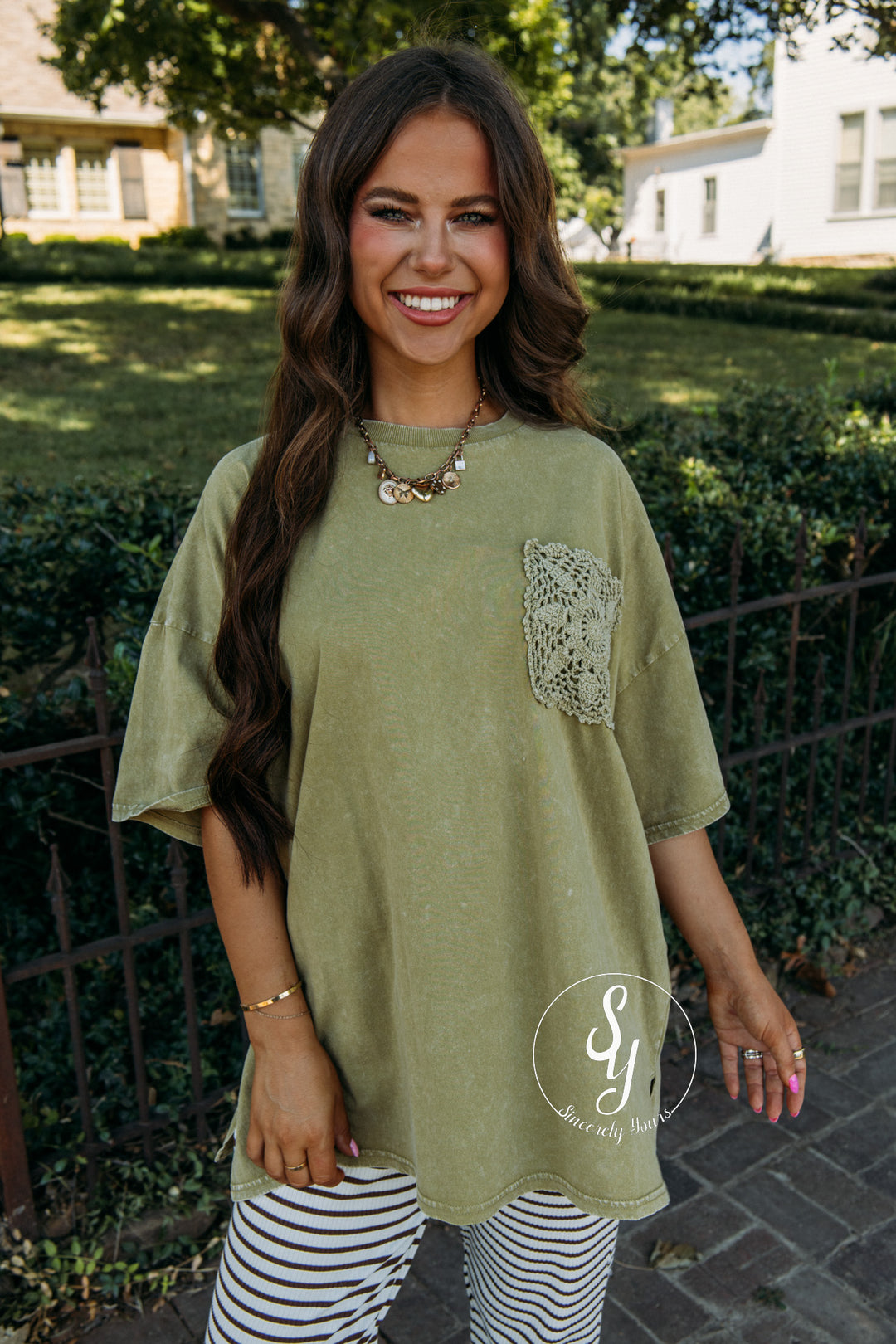 Sugar Plum Top - Faded Olive