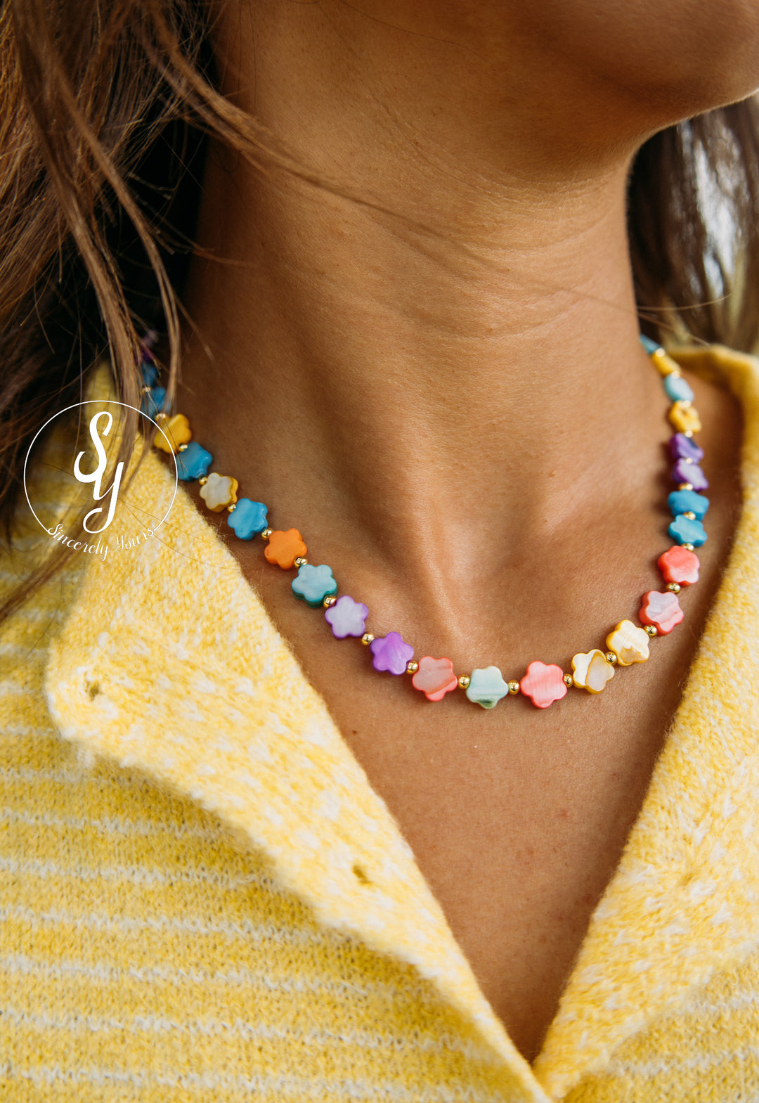 Flower Pop Necklace - Multi