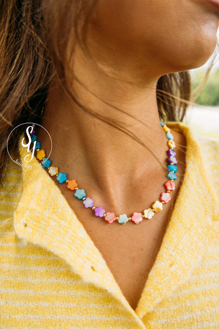 Flower Pop Necklace - Multi