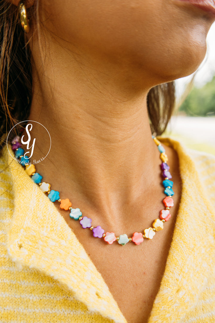 Flower Pop Necklace - Multi
