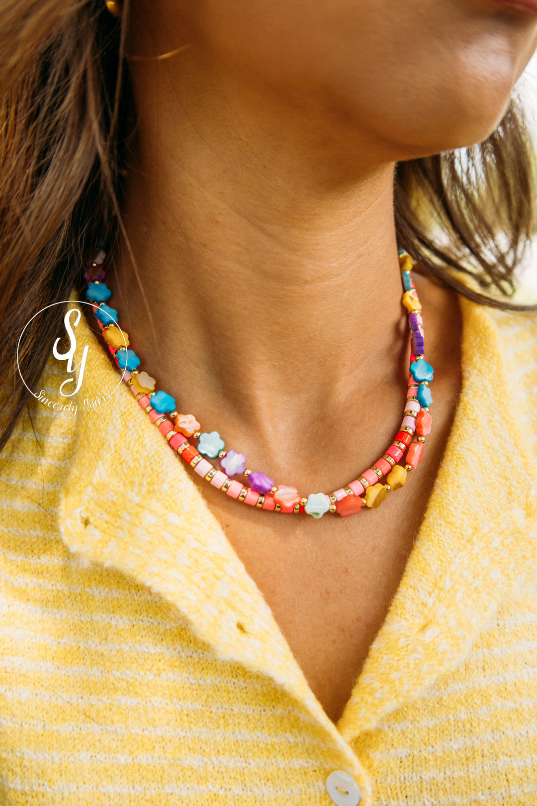 Flower Pop Necklace - Multi
